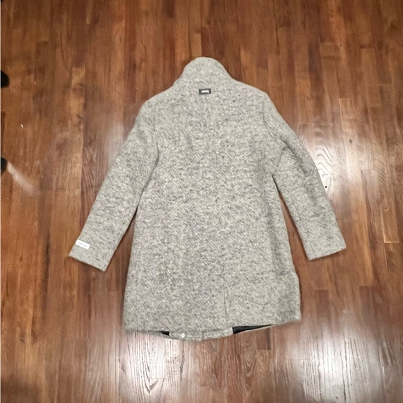 Calvin Klein Women’s Gray Wool Blend Asymmetrical Walker Coat - Picture 6 of 15